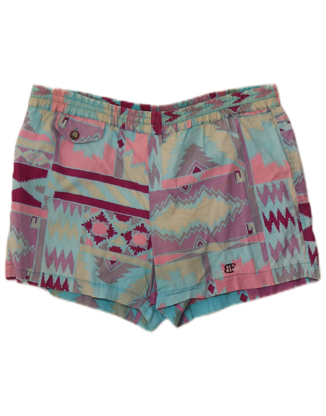 Belfe Uomo Large in cotone geometrico multicolore