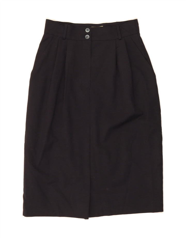 PENNY BLACK Womens Midi Skirt W28 Medium Navy Blue Vintage Penny Black and Second-Hand Penny Black from Messina Hembry 