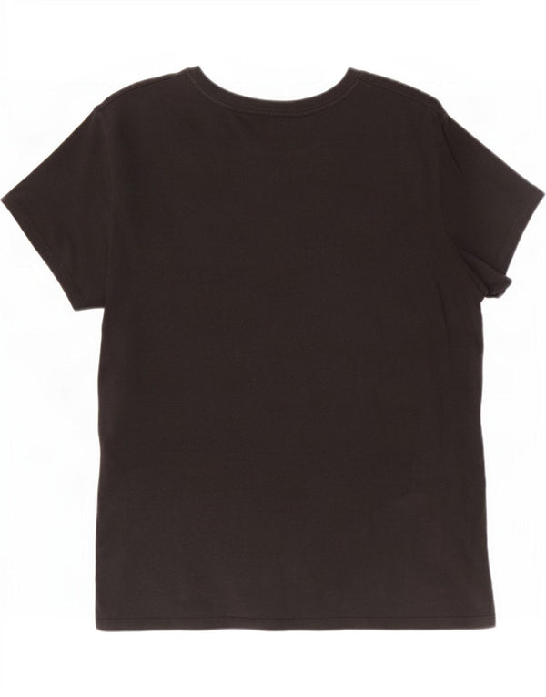 T-shirt grafica da donna Levi's Top UK 16 grande cotone nero