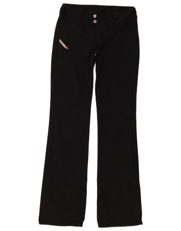 Pantaloni casual bootcut da donna Diesel W25 L32 cotone nero