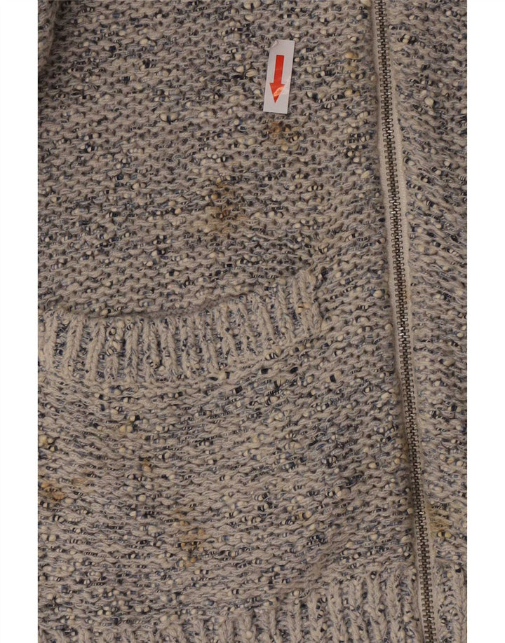 Maglione cardigan da donna Marks & Spencer UK 14 Cotone screziato blu medio