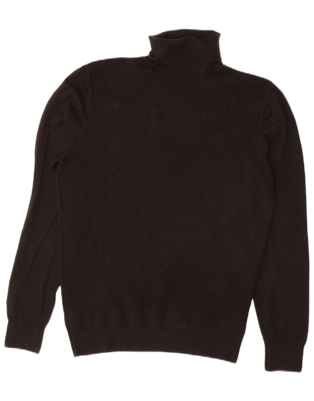 Maglione maglione collo alto da donna Zara UK 14 cotone nero medio