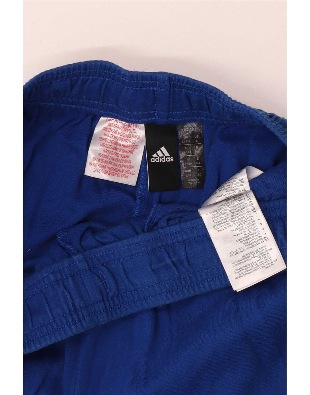 Pantaloni Tuta Adidas Ragazzo 13-14 Anni Cotone Blu