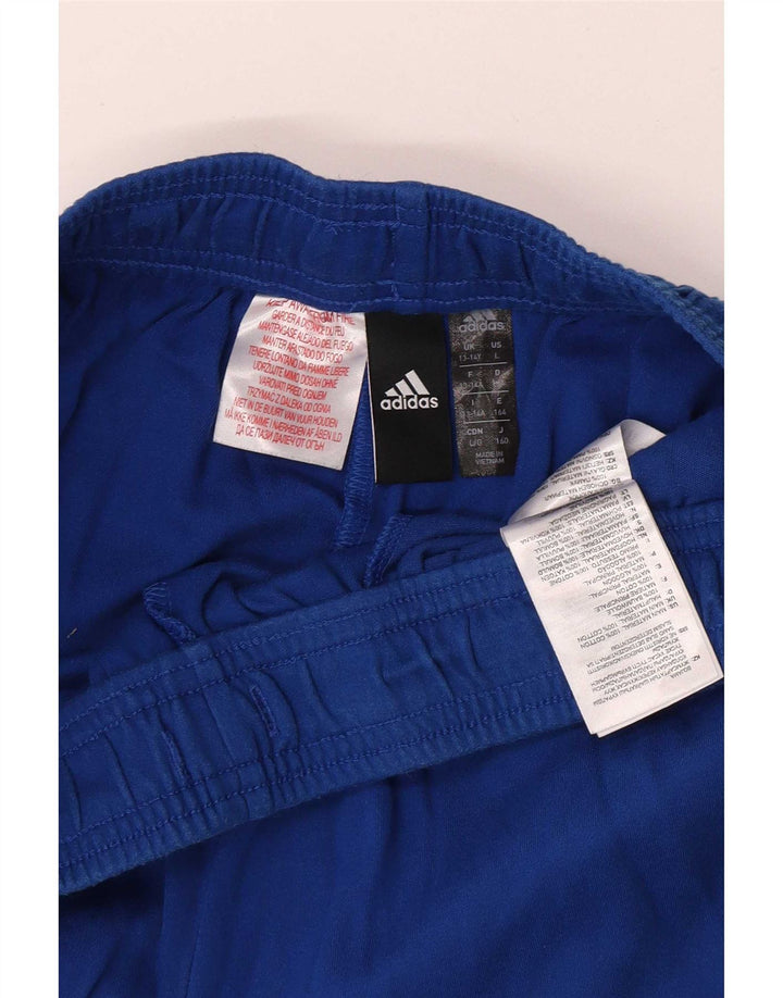 Pantaloni Tuta Adidas Ragazzo 13-14 Anni Cotone Blu