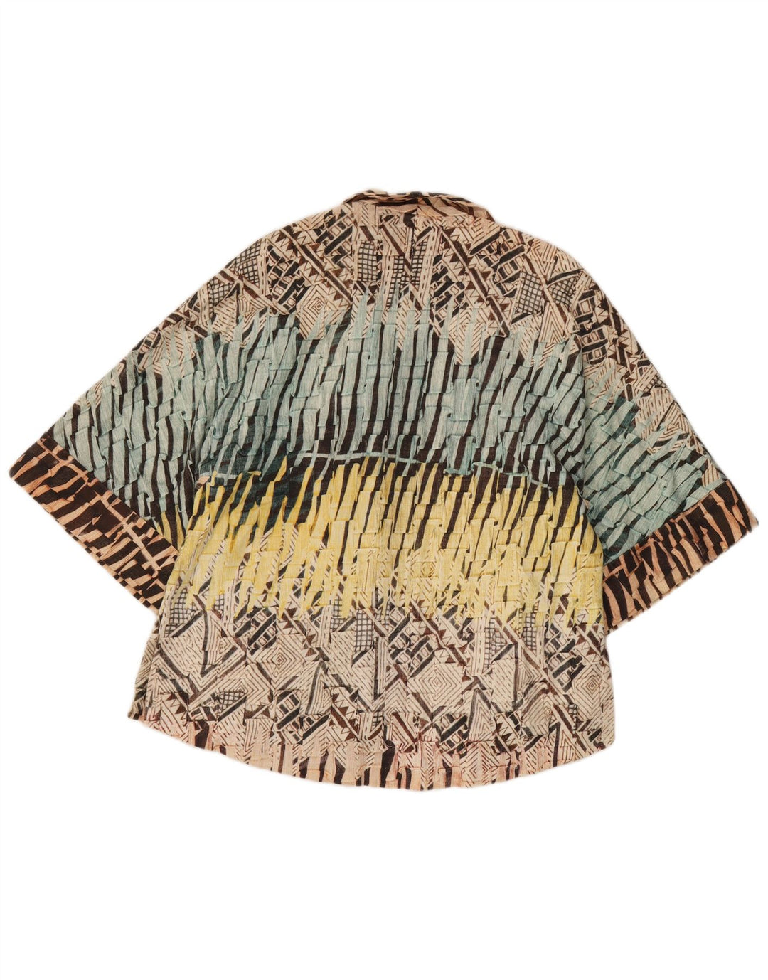Top cardigan oversize da donna Zara UK 10 piccolo multicolore geometrico