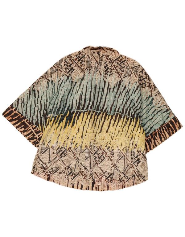 Top cardigan oversize da donna Zara UK 10 piccolo multicolore geometrico