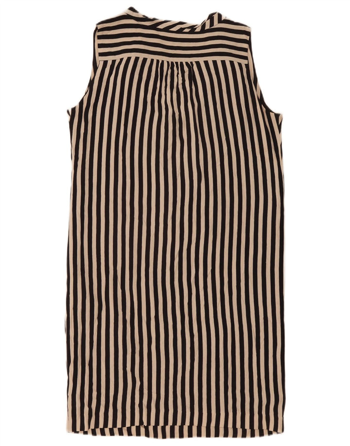 Abito a trapezio senza maniche da donna Zara UK 14 Viscosa a righe nere medie