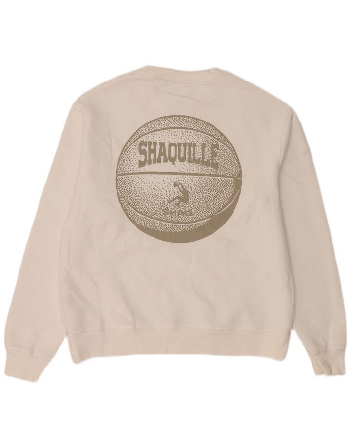 Felpa grafica da uomo Zara in cotone bianco medio