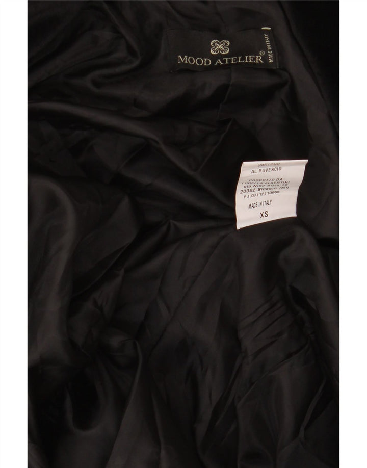Giacca blazer in velluto a 2 bottoni da donna Mood Atelier UK 6 XS poliestere nero