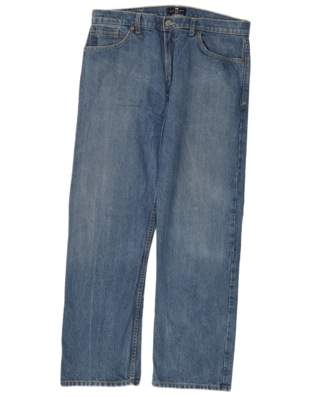 MARKS & SPENCER Jeans dritti da uomo Harbour blu W36 L29 cotone blu