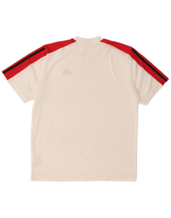 T-shirt da uomo Adidas Top UK 40/42 poliestere color block bianco medio
