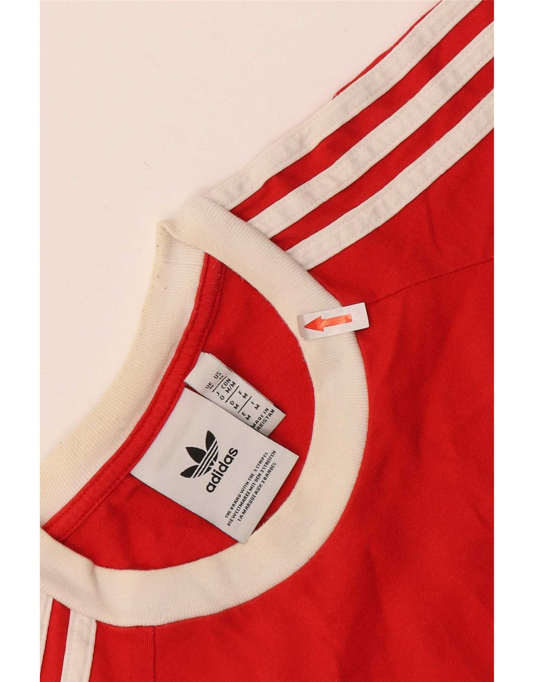 T-shirt da uomo Adidas Top in cotone rosso medio