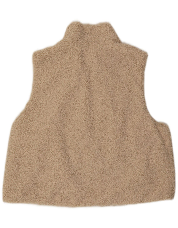 Gilet oversize in pile Zara da donna UK 10 piccolo poliestere beige