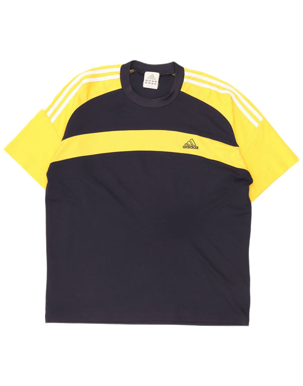 T-shirt da uomo Adidas Top UK 44/46 XL Blu navy Colourblock
