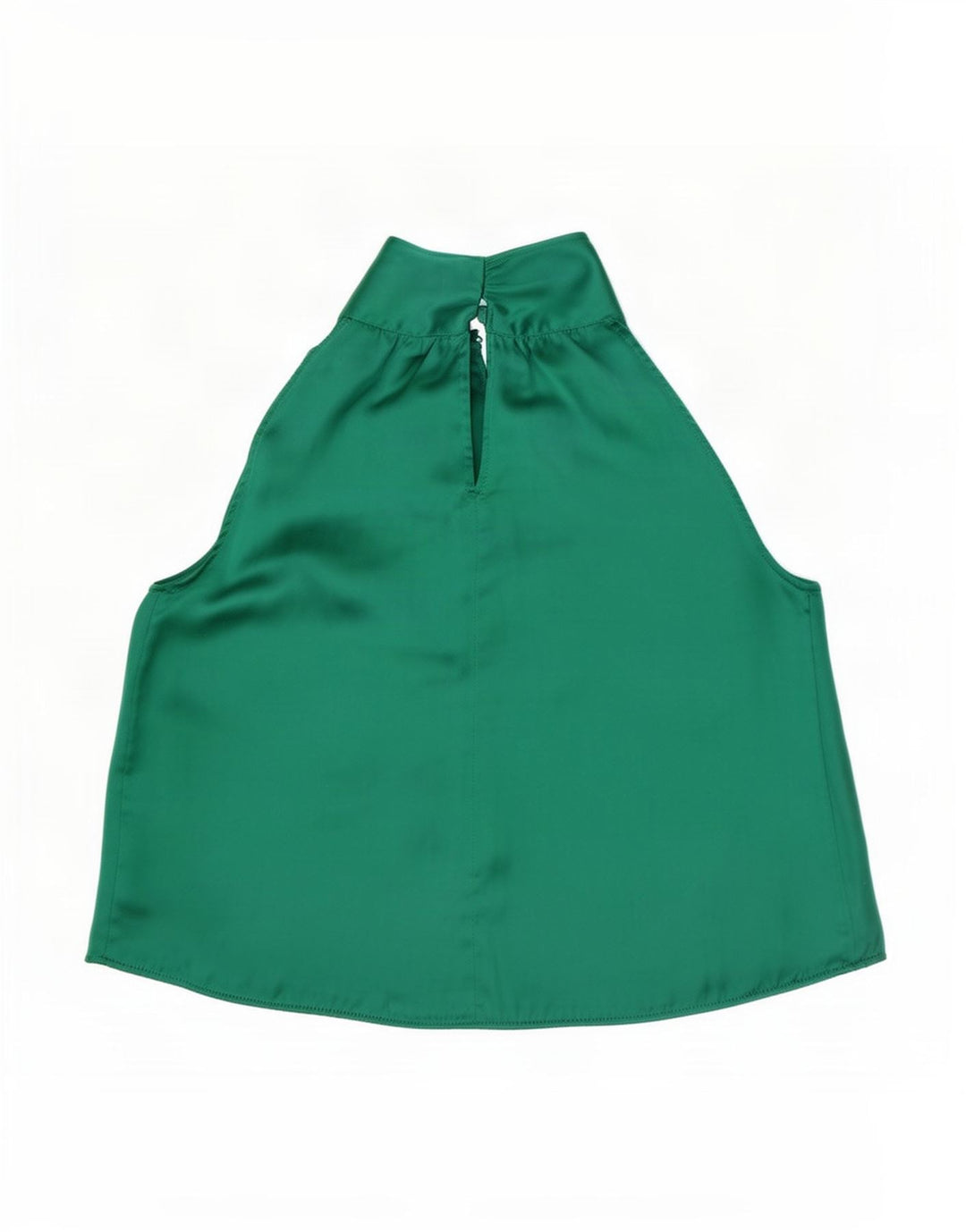 Camicetta corta senza maniche da donna Zara UK 14 Poliestere verde medio