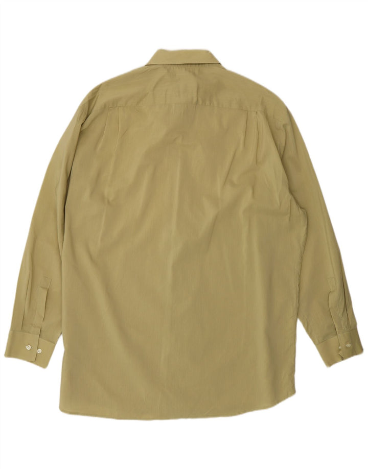 Camicia da uomo Hugo Boss taglia 16 1/2 grande cotone kaki