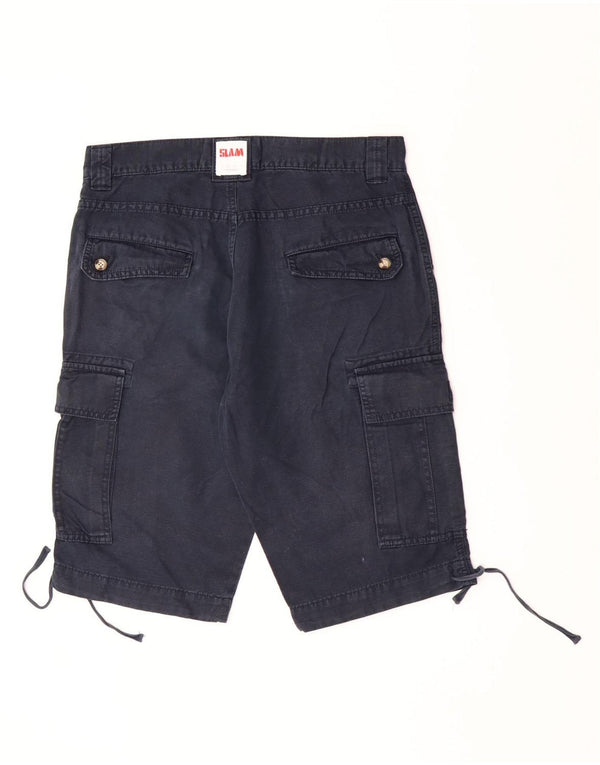 Pantaloncini cargo da uomo Slam IT 46 Small W30 cotone blu navy
