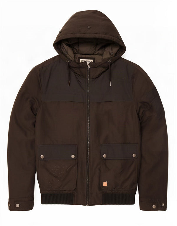 Giacca bomber con cappuccio da uomo Jack & Jones UK 40 grande poliestere nero