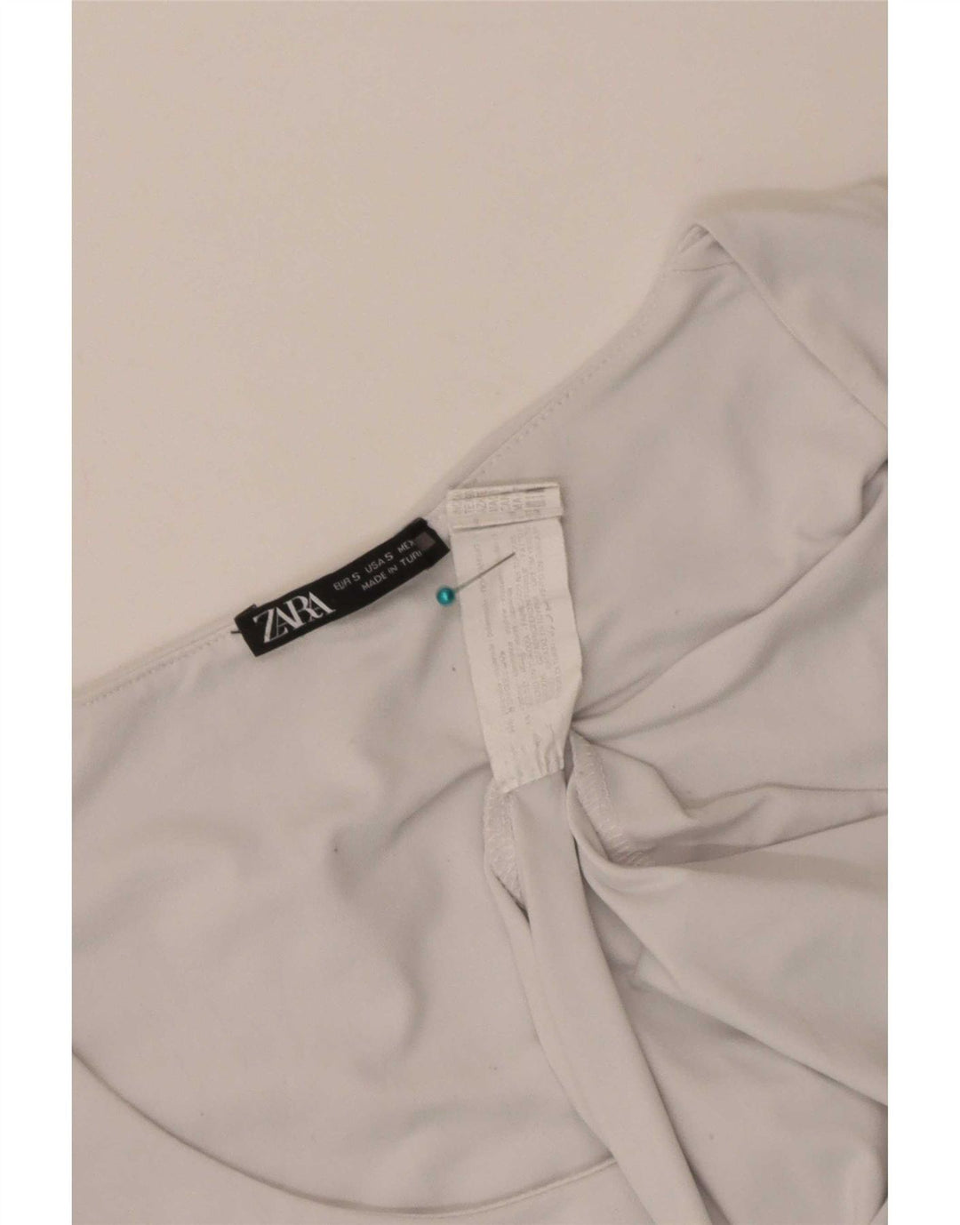 Canottiera Zara da donna UK 8 Small bianca in poliammide