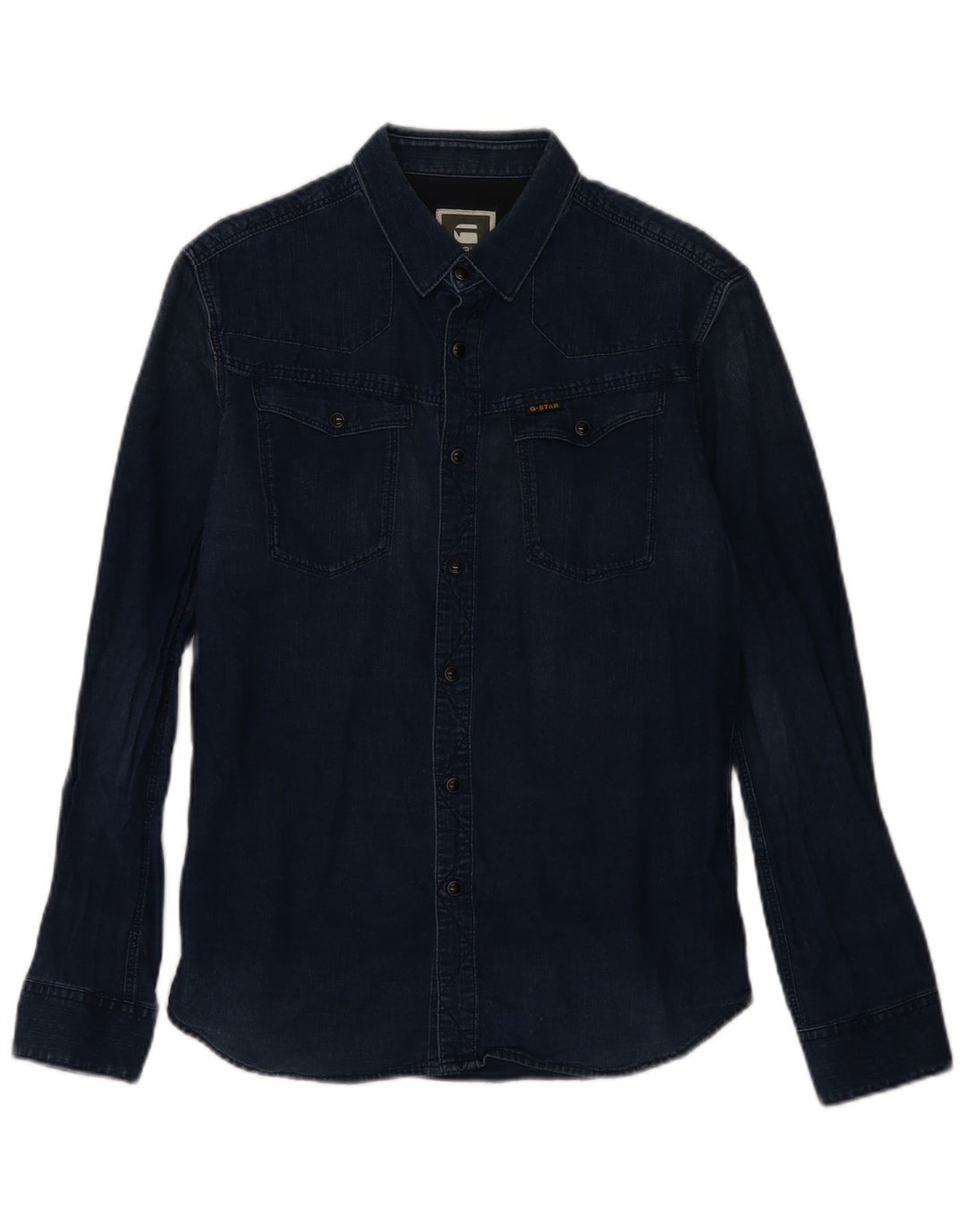 Camicia di jeans da uomo G-STAR grande in cotone blu navy