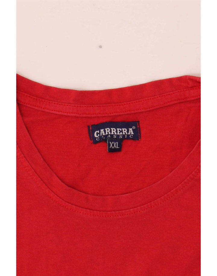T-shirt grafica da uomo Carrera Top 2XL cotone rosso