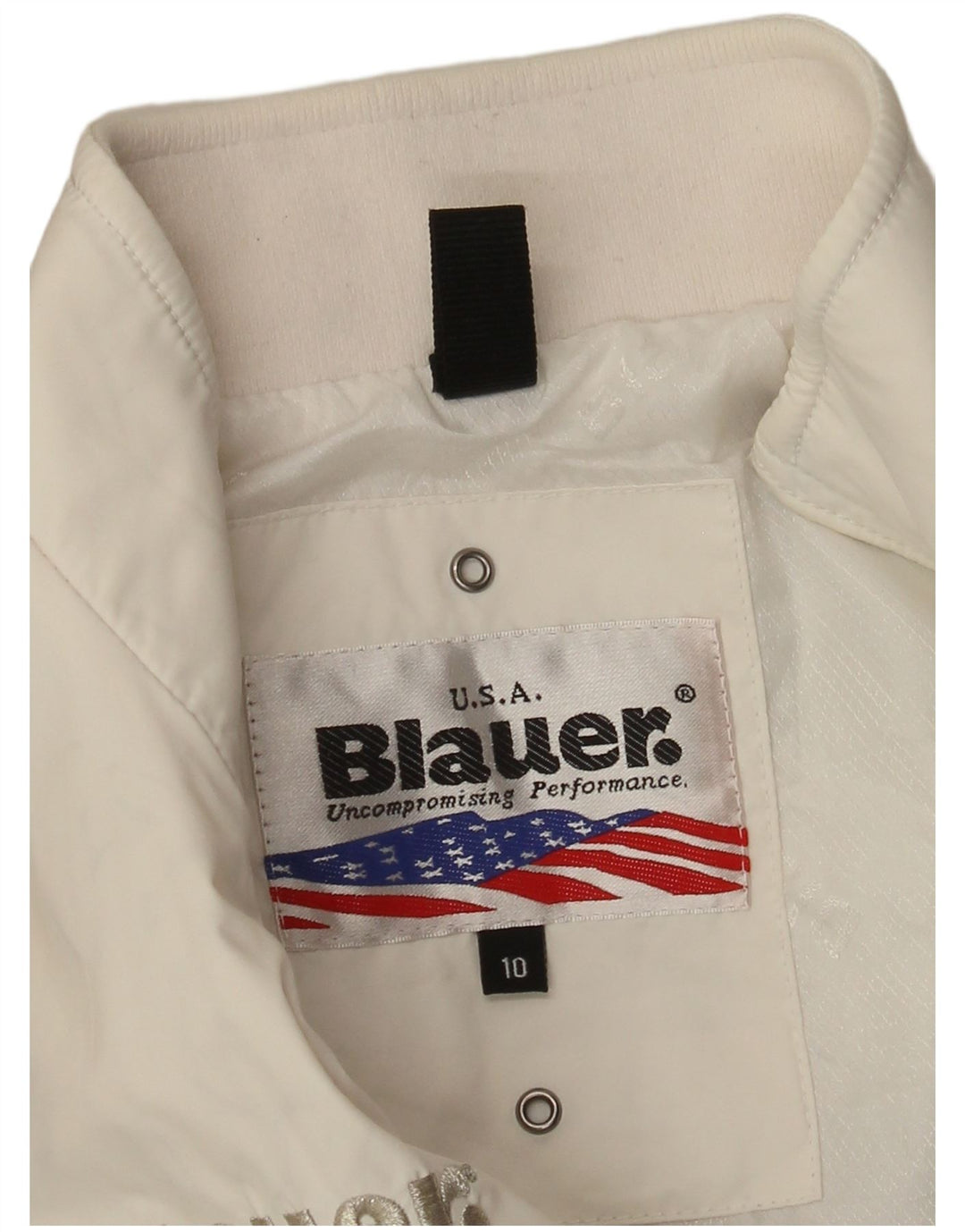 Giubbotto bomber grafico per ragazze Blauer 9-10 anni bianco classico
