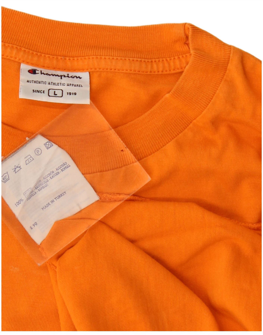 T-shirt da uomo Champion Top Large in cotone arancione