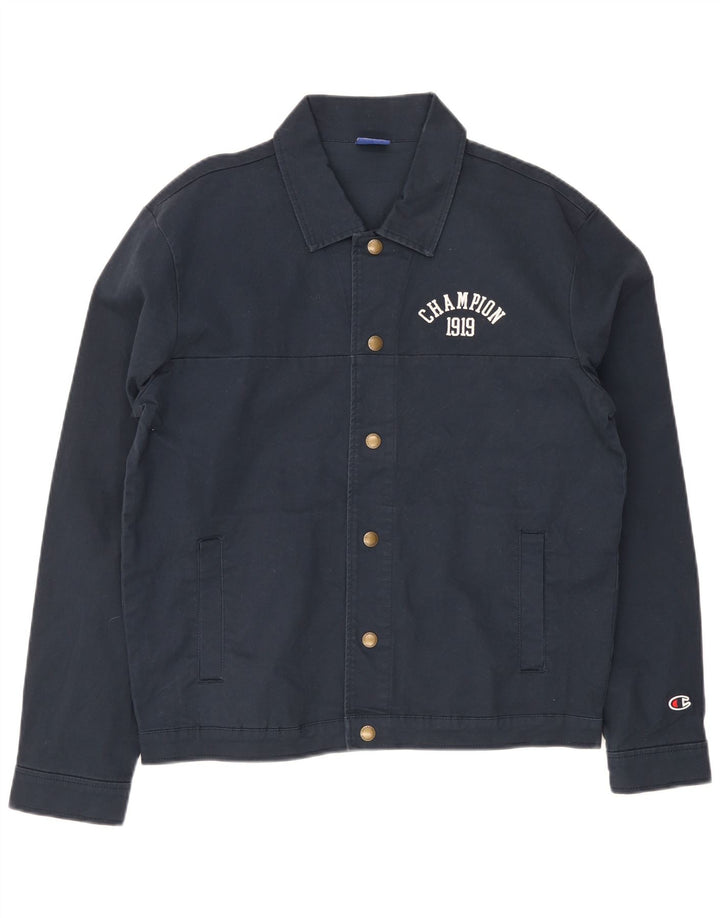 Giubbotto bomber da uomo Champion UK 38 cotone blu navy medio