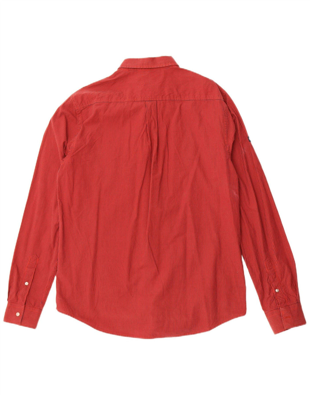 Camicia da uomo Regular Fit Superdry XL in cotone a quadretti rosso