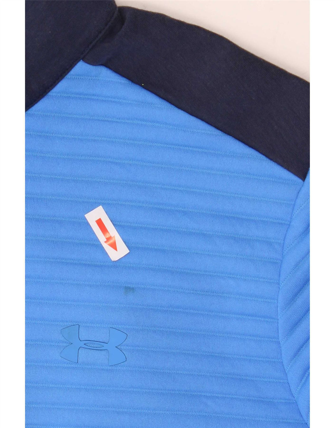 Under Armour Uomo Cold Gear Pullover Tuta Top Blu Medio Colorblock