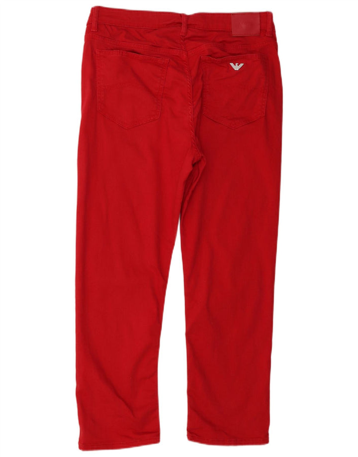 Jeans slim da donna Armani W29 L25 Lyocell rosso