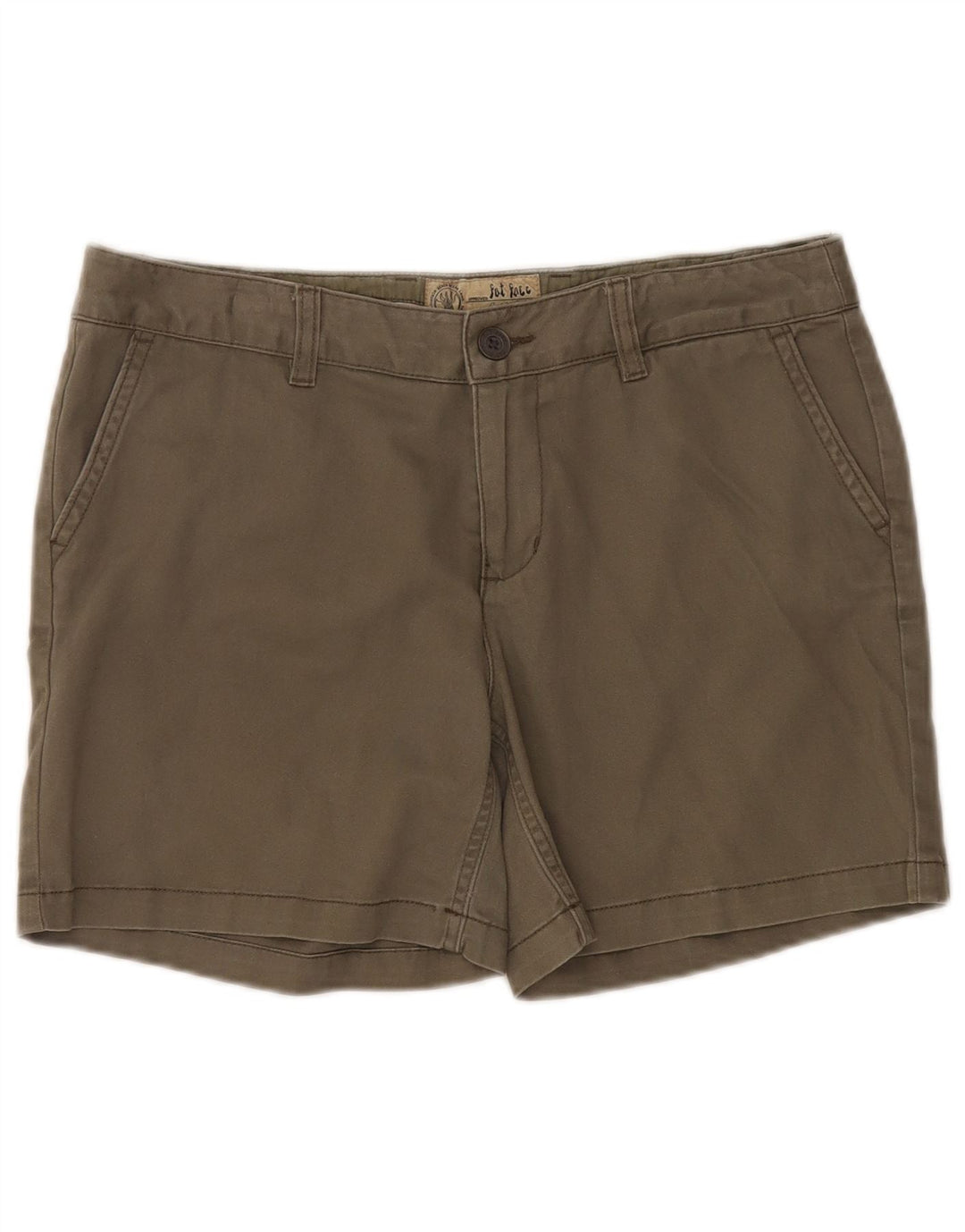 Pantaloncini chino da donna Fat Face UK 12 medi W34 cotone kaki
