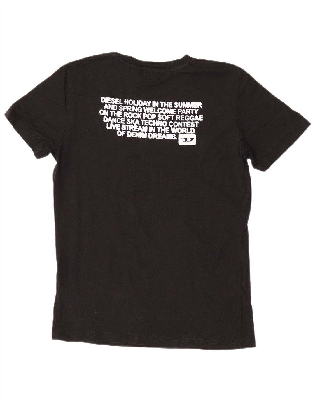 T-shirt grafica da uomo Diesel Top piccola in cotone nero