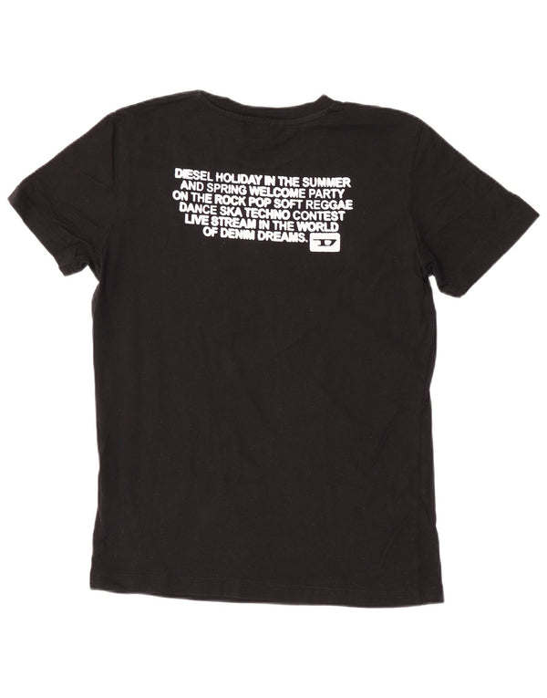 T-shirt grafica da uomo Diesel Top piccola in cotone nero
