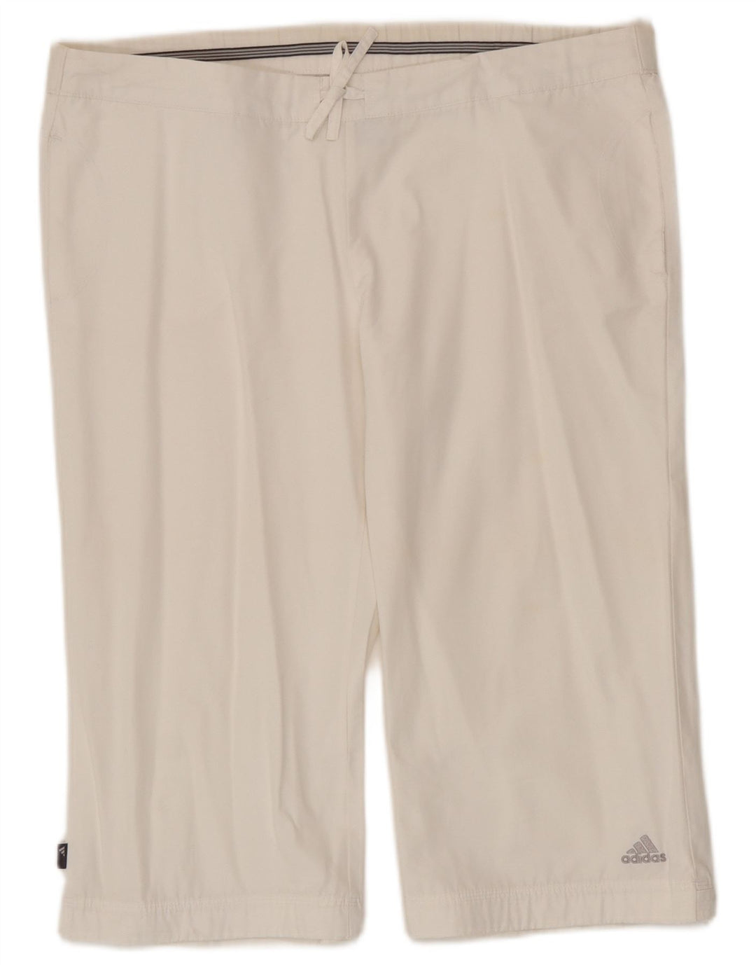 Pantaloncini Bermuda da donna Adidas UK 14 Large W36 cotone bianco