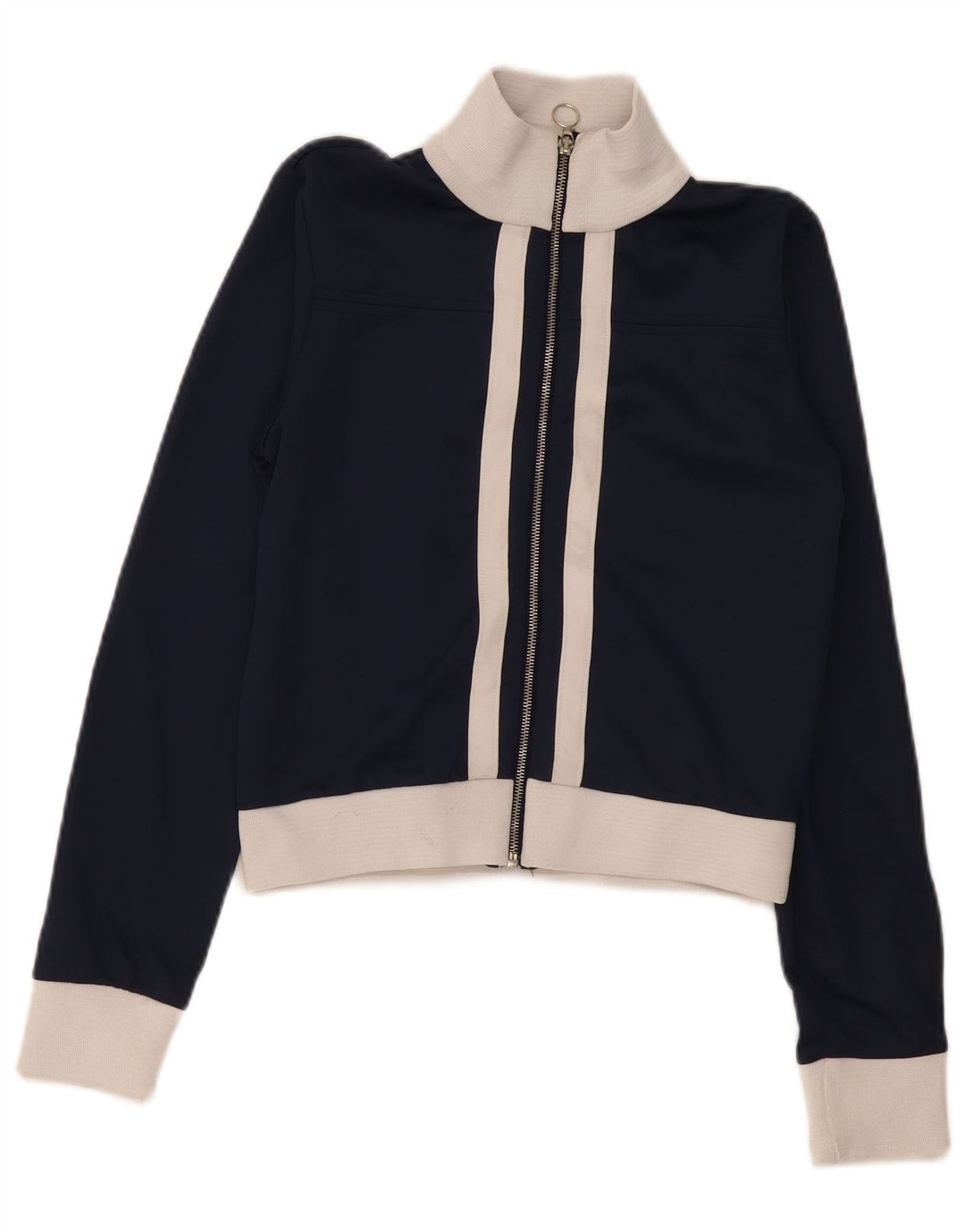 Giacca corta da tuta da donna Zara UK 14 blocco colore blu navy medio