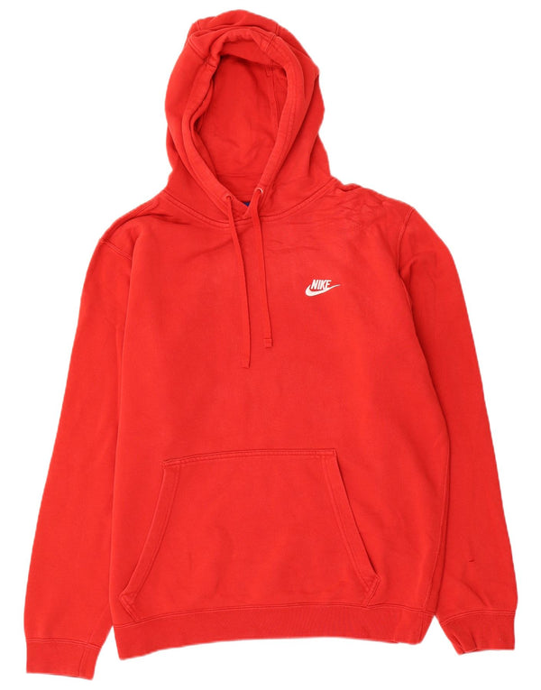 Felpa con cappuccio da uomo Nike Large rossa in cotone