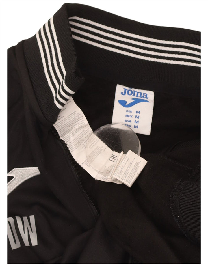 JOMA Mens Zip Neck Sweatshirt Jumper Medium Black Polyester