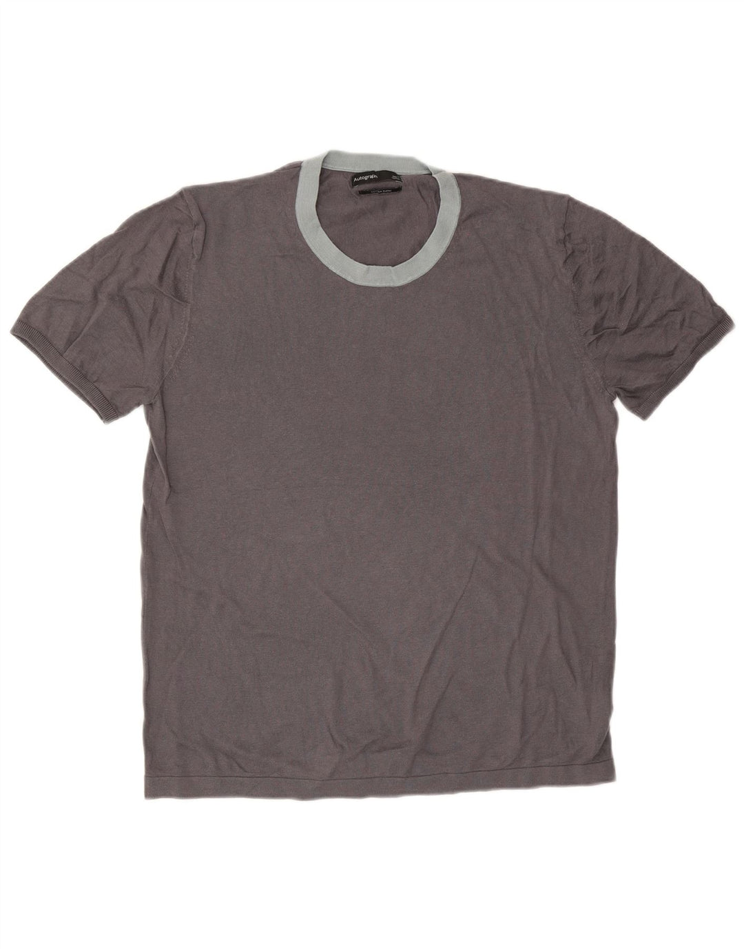 T-shirt autografa da uomo Marks & Spencer grande in cotone grigio