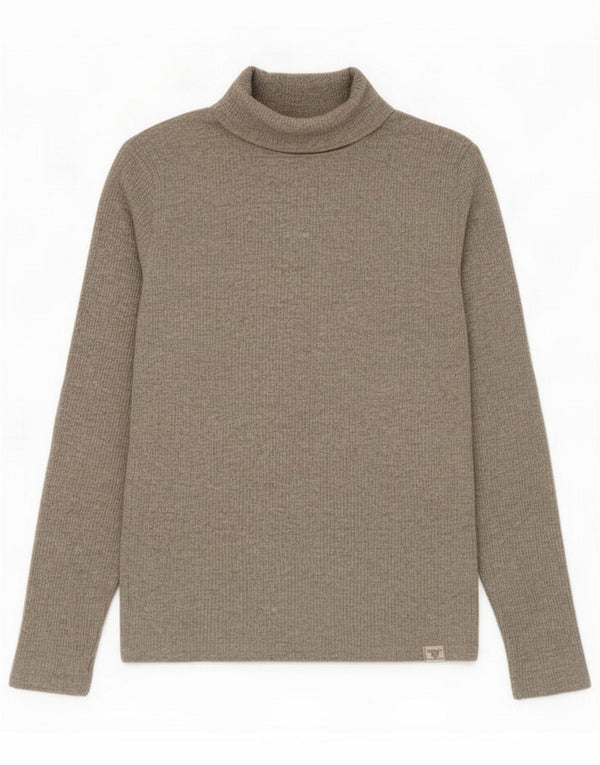 Zara Girls Top Long Sleeve 13-14 Years Grey Flecked