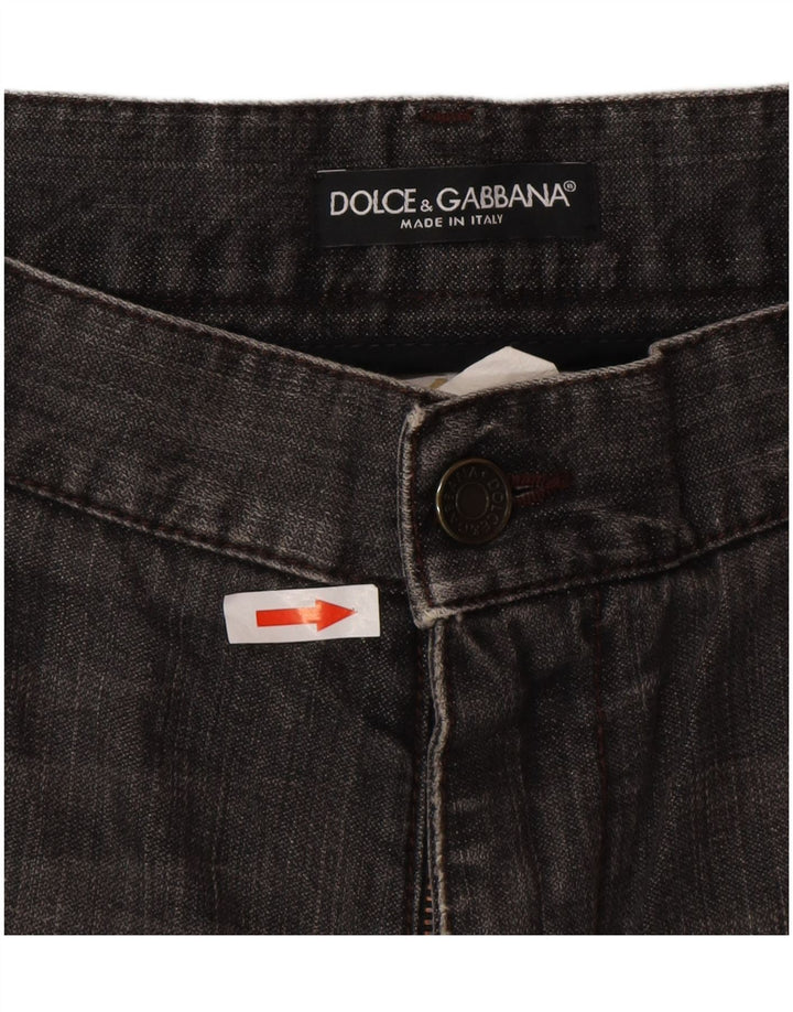 Jeans dritti effetto consumato da donna Dolce & Gabbana IT 50 XL W36 L32 Grigio
