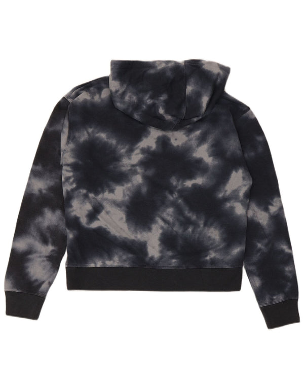 Maglione corto con cappuccio da donna Champion UK 14 cotone medio nero tie dye
