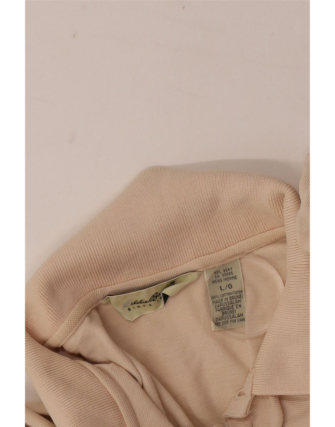 Polo da uomo Eddie Bauer grande in cotone beige