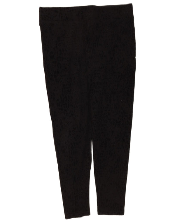 Leggings da donna Marks & Spencer UK 14 Grande cotone nero con stampa animalier