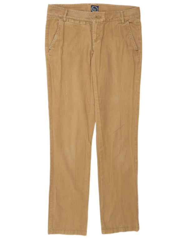 Joules Womens Straight Chino Trousers UK 10 Small W29 L30 Beige Cotton