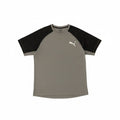 PUMA Mens T-Shirt Top Large Grey Colourblock Polyester Vintage Puma and Second-Hand Puma from Messina Hembry 