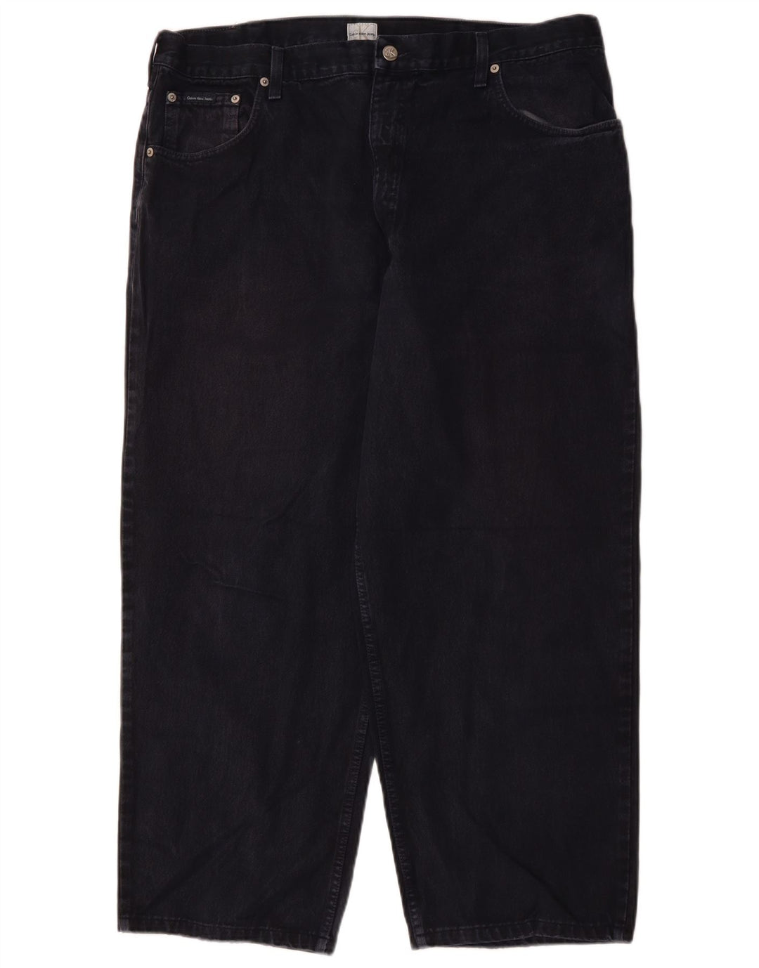 CALVIN KLEIN Jeans larghi da uomo W40 L27 cotone blu navy