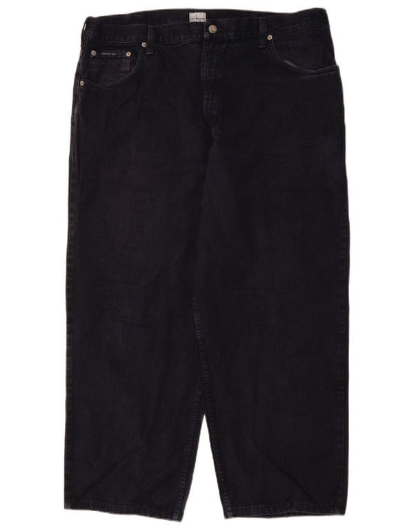 CALVIN KLEIN Jeans larghi da uomo W40 L27 cotone blu navy