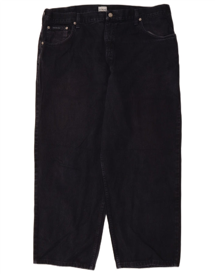 CALVIN KLEIN Jeans larghi da uomo W40 L27 cotone blu navy