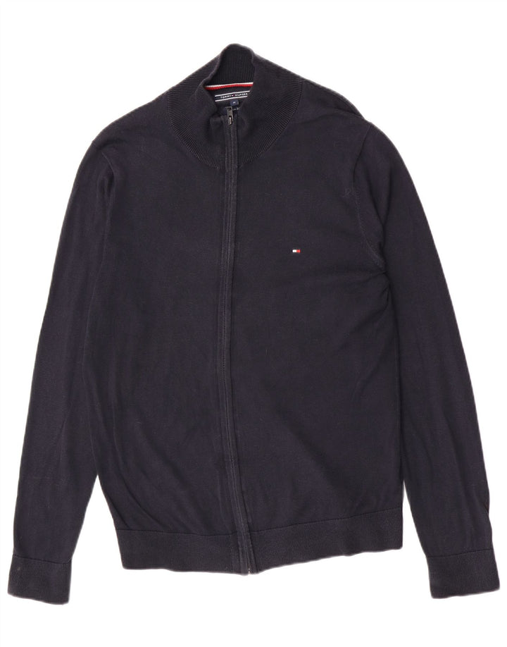 Maglione cardigan da uomo Tommy Hilfiger cotone medio blu navy